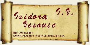 Isidora Vesović vizit kartica